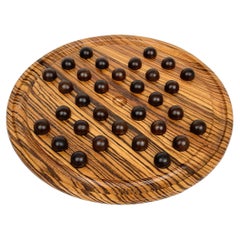 Checkers Game "The Solitaire" in Wood by Artek, Italy, 1970s