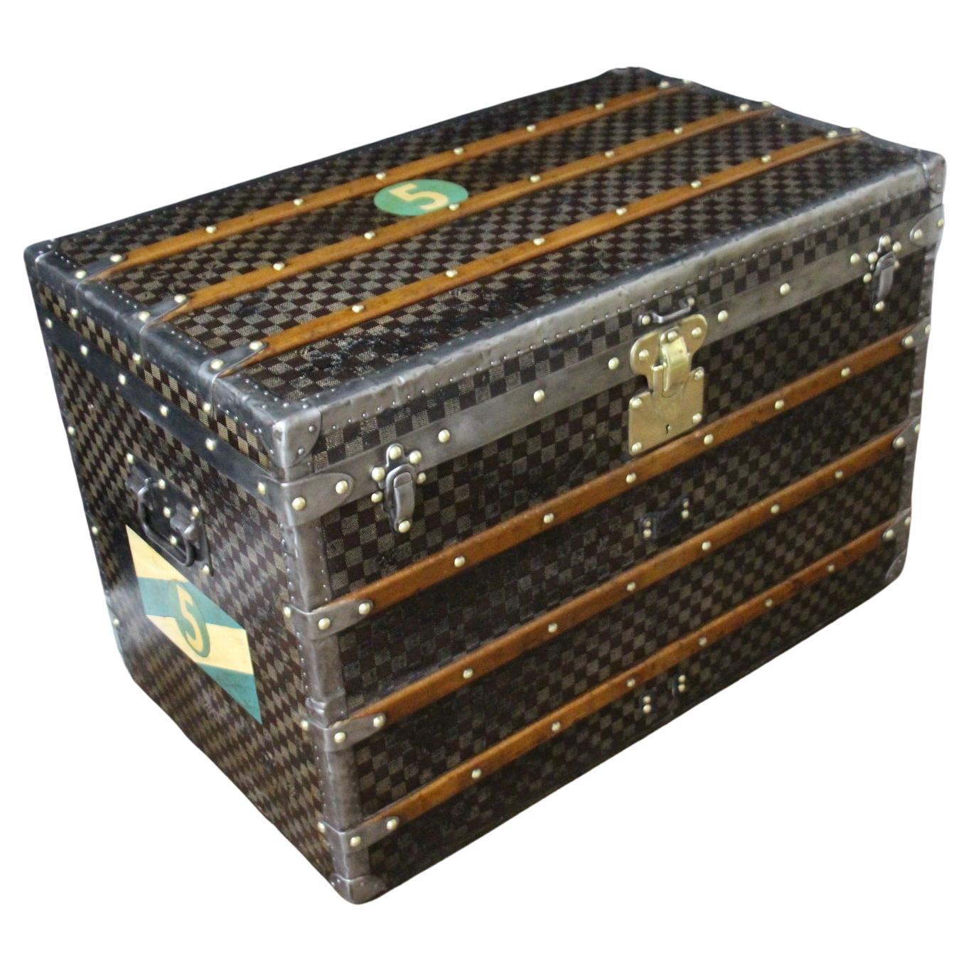Checkers Louis Vuitton-Truhe, 85 cm Damiers Louis Vuitton-Dampfer-Truhe