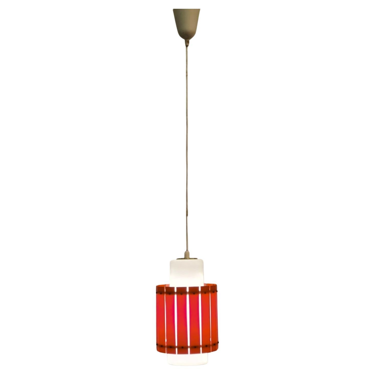 Cheerful Red Ceiling Pendant Model K2-74 by Maria Lindeman for Idman, 1960s