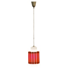 Vintage Cheerful Red Ceiling Pendant Model K2-74 by Maria Lindeman for Idman, 1960s