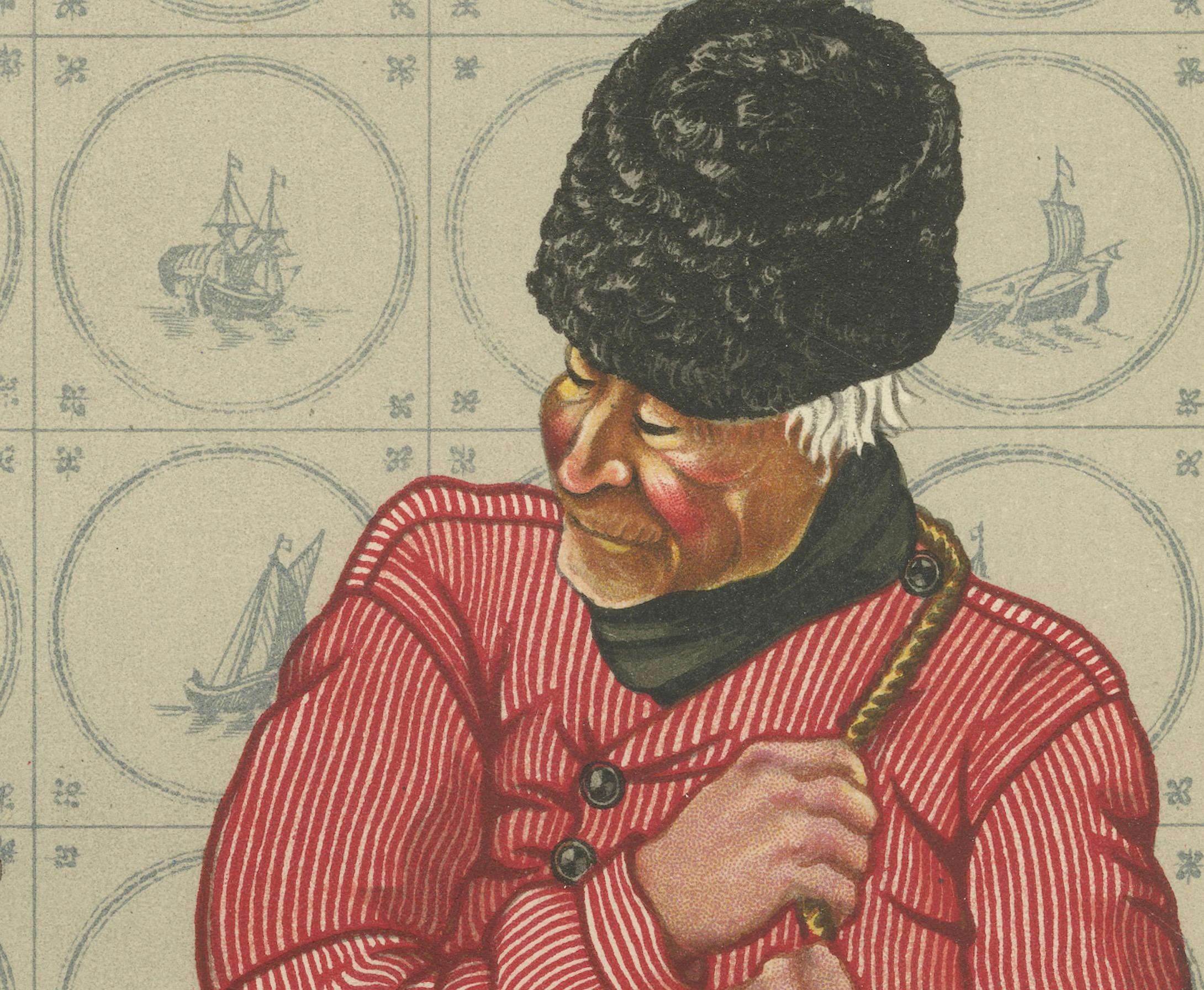 Alegre excursión de invierno: Hombres y niños de Volendam vestidos de fiesta (1932) mediados del siglo XX en venta