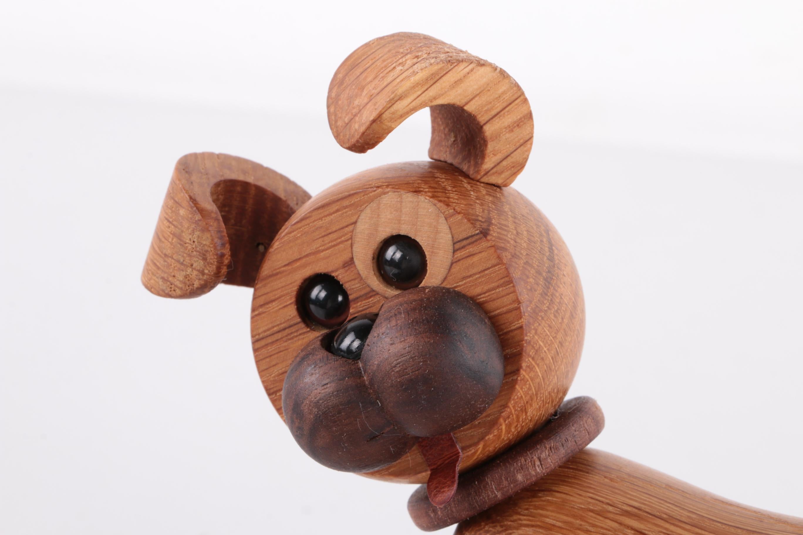Cheerful Wooden Dog by Chresten Sommer for Spring, Copenhagen, Denmark 2