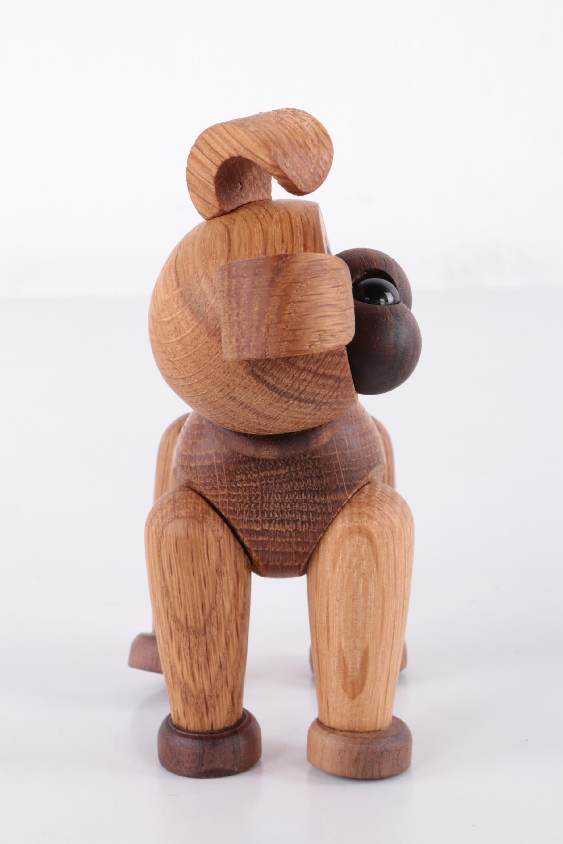 Late 20th Century Cheerful Wooden Dog by Chresten Sommer for Spring, Copenhagen, Denmark