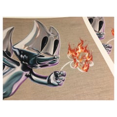 Limited Edition Flower Giclée Print, Fox, Pop Art, Hand Finished Street Art