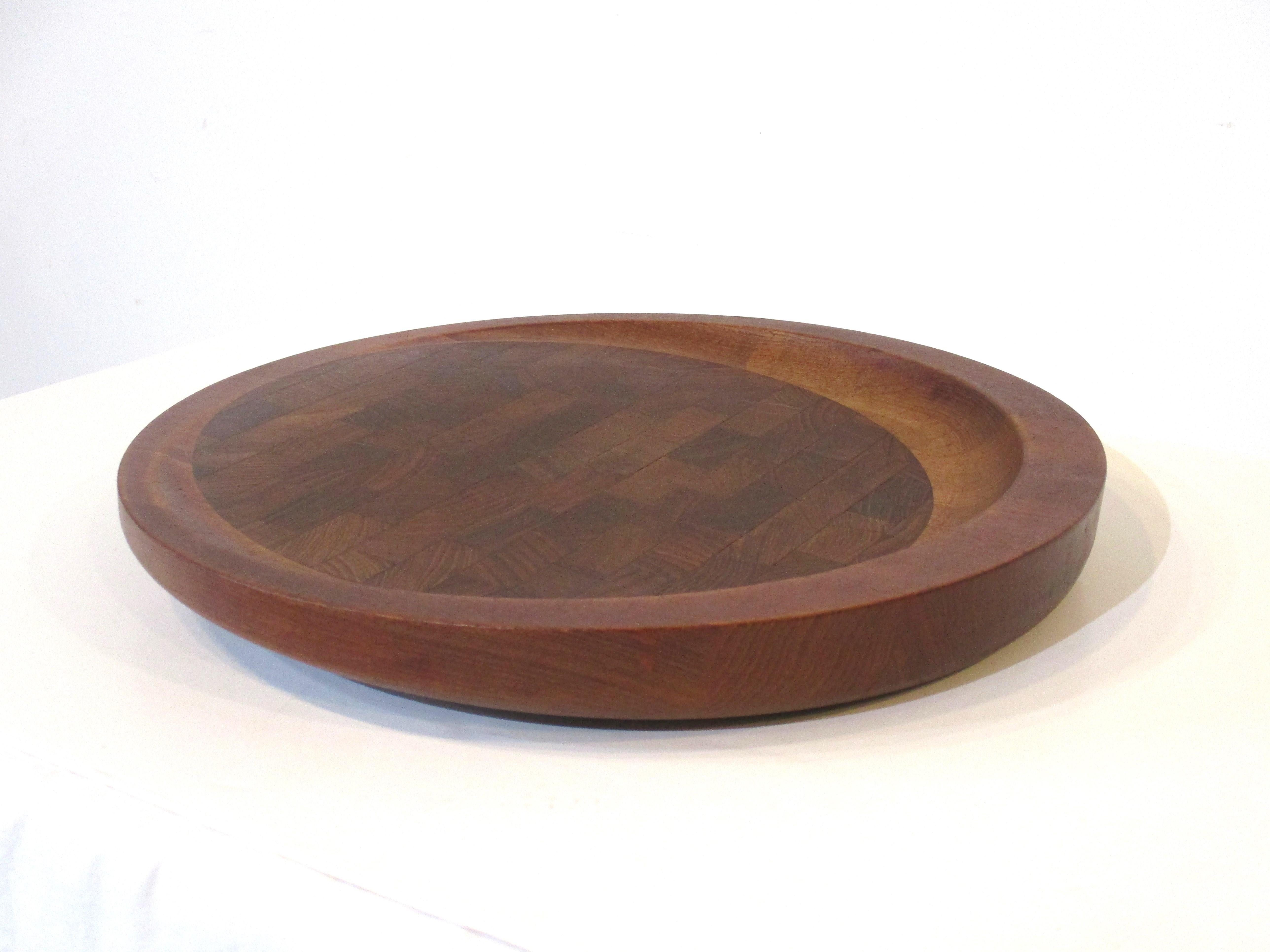 Teak Cheese / Charcuterie Serving Board in the Style of Dansk