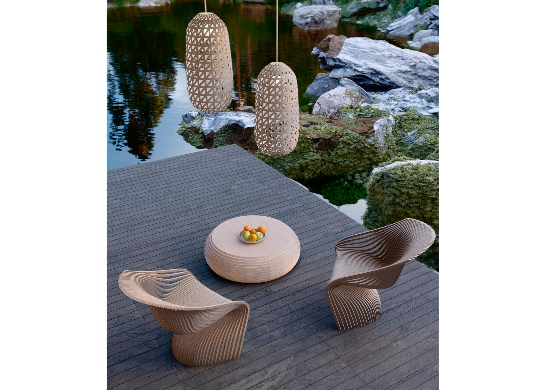 Laminé Cheese Large by Piegatto, une table basse sculpturale en vente