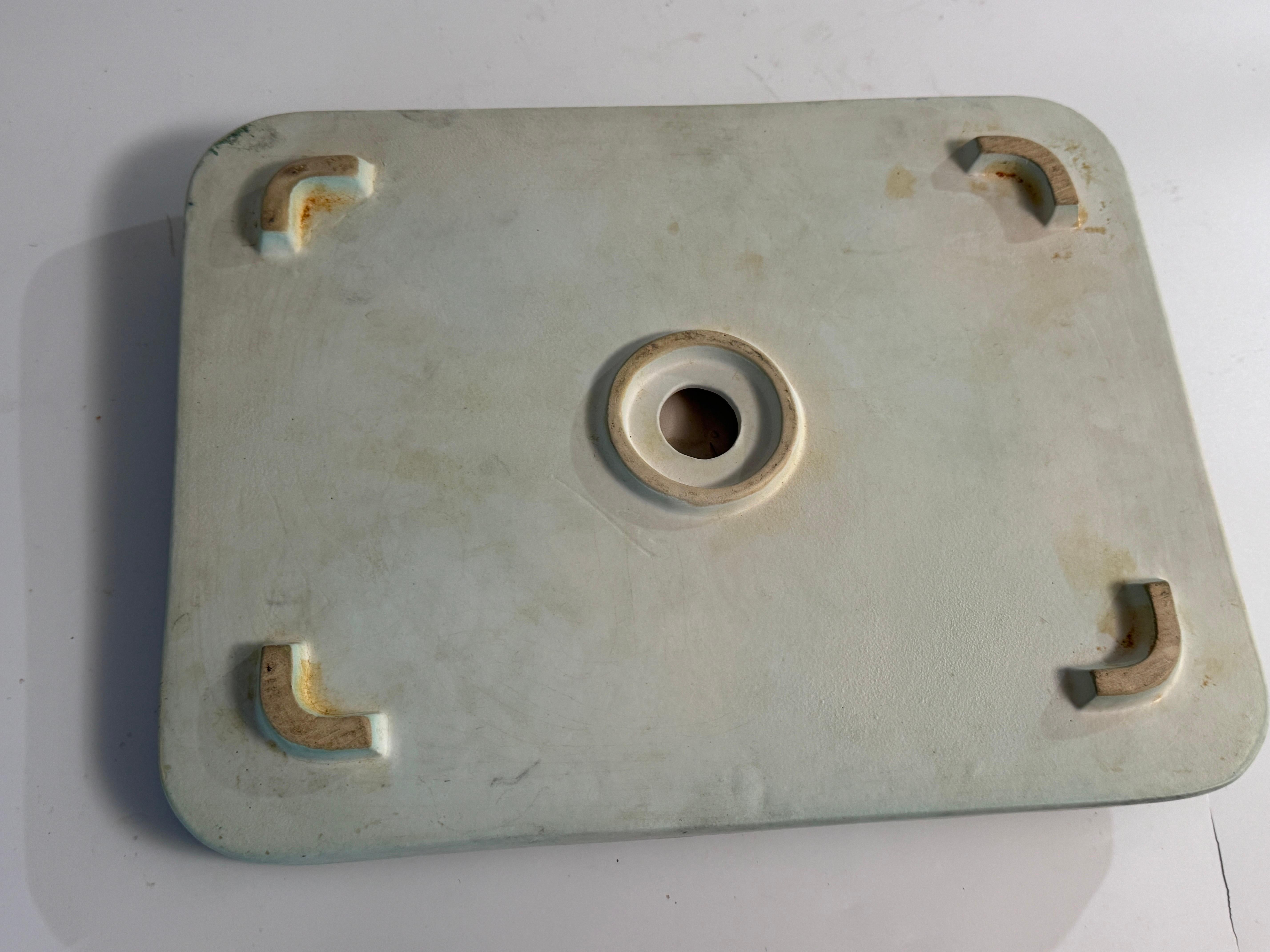 Cheese or Serving Tray in Ceramic  France 1970s Green Color For Sale 6