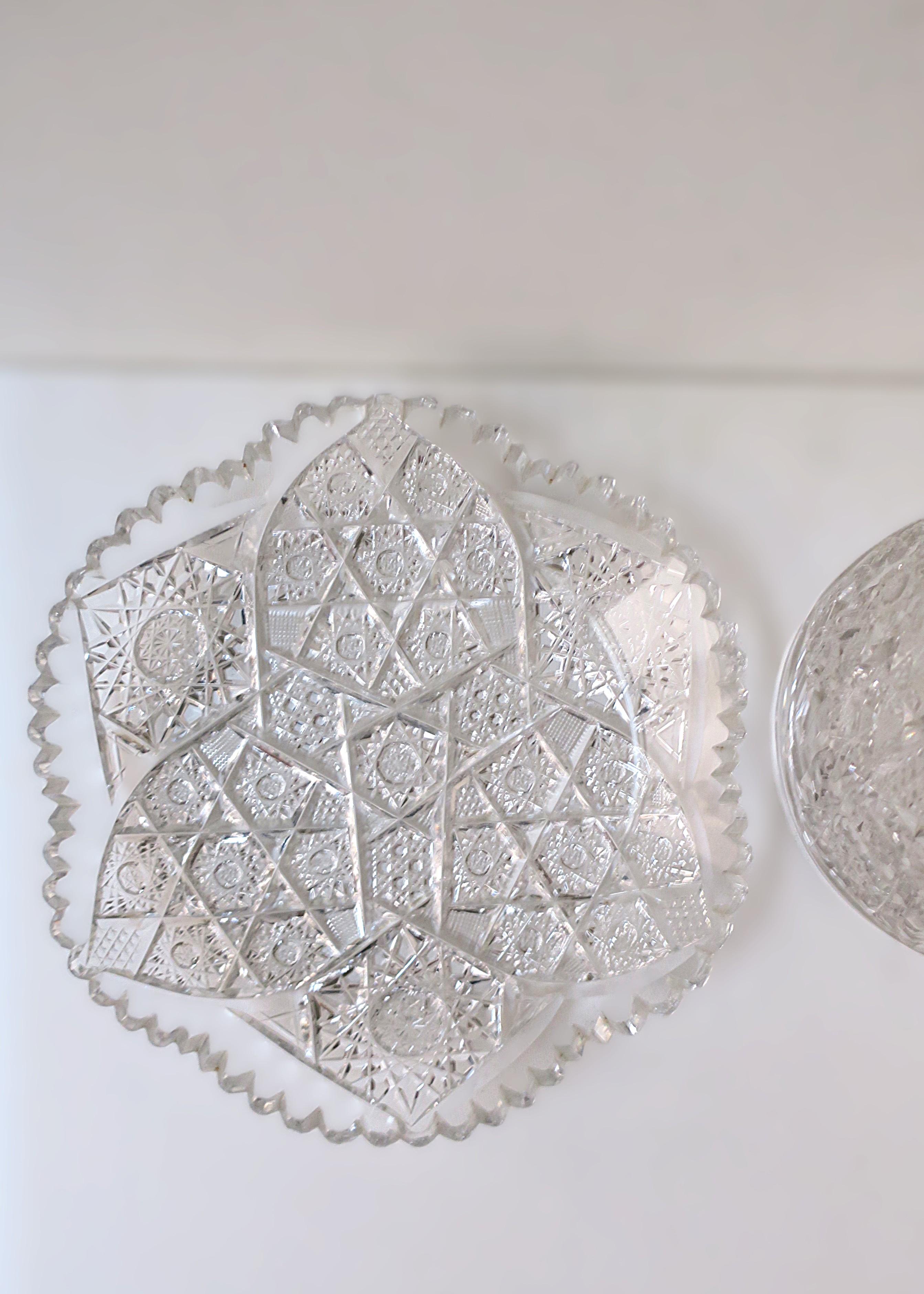 Assiette à fromage en forme de dôme Cristal Bohemia Crystal Czech en vente 4