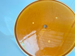 Cheese or Serving Tray in Ceramic and Wood France 1970s Brown Color