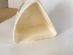Cheese Tray in Ceramic France 1970s White Color signed
