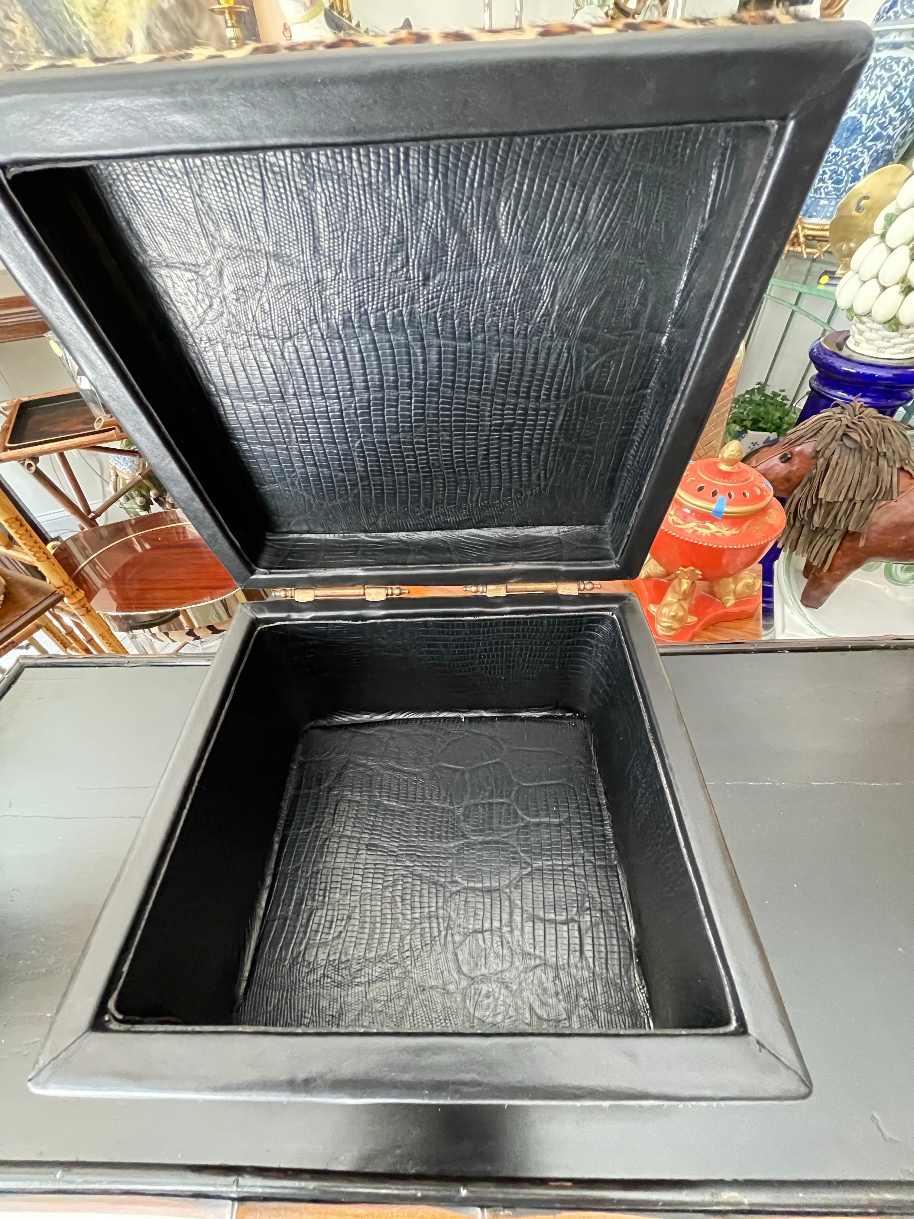 Cheetah Design Lederhaut Box im Angebot 1