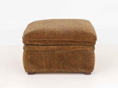 Cheetah Print Upholstered Ottoman