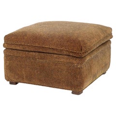 Cheetah Print Upholstered Ottoman