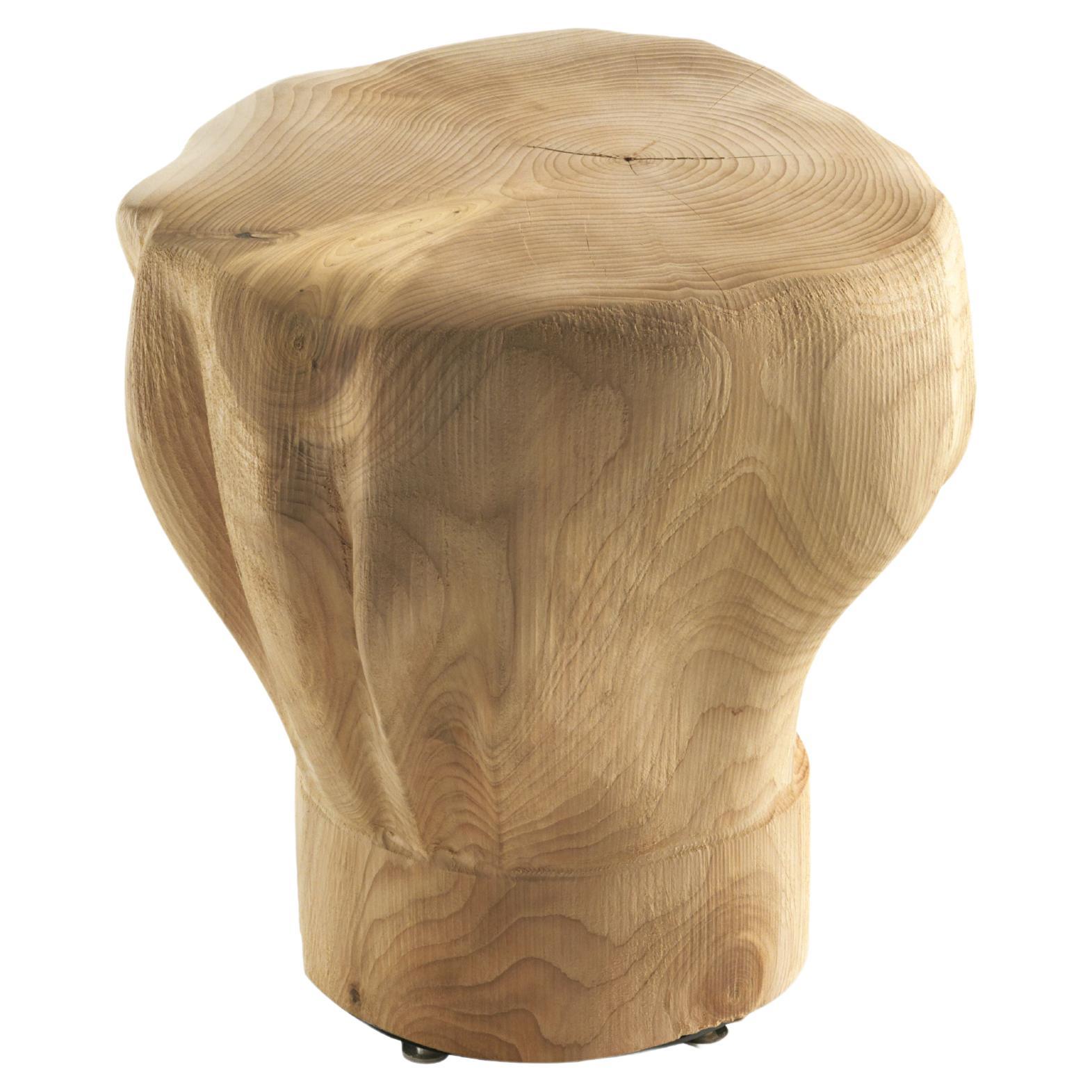 Chef One Stool Patrizia Bozuffi Contemporary Natural Cedar Made in Italy Riva192 For Sale