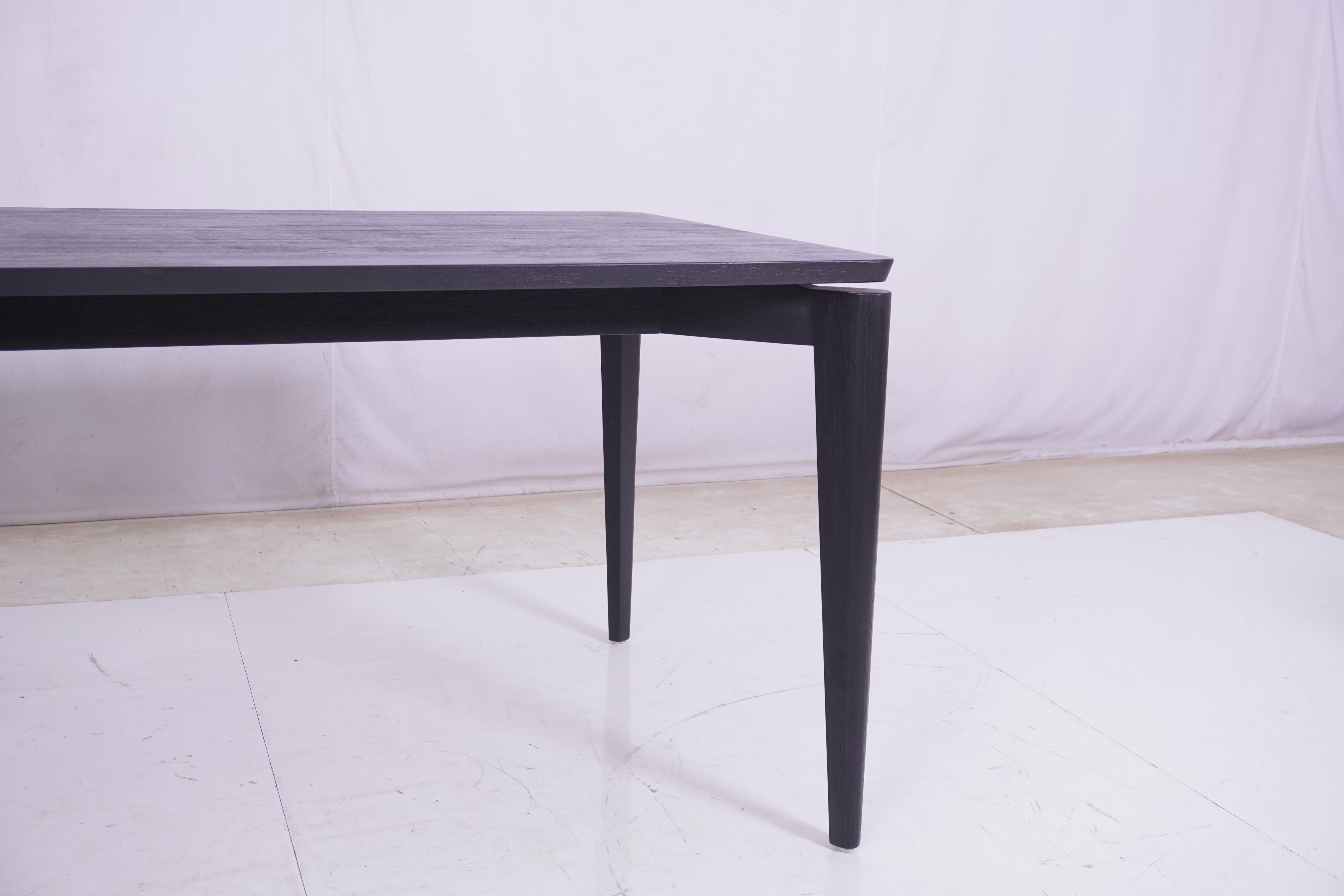Chef's Table, Teak Dining Table in a Black Finish For Sale 1