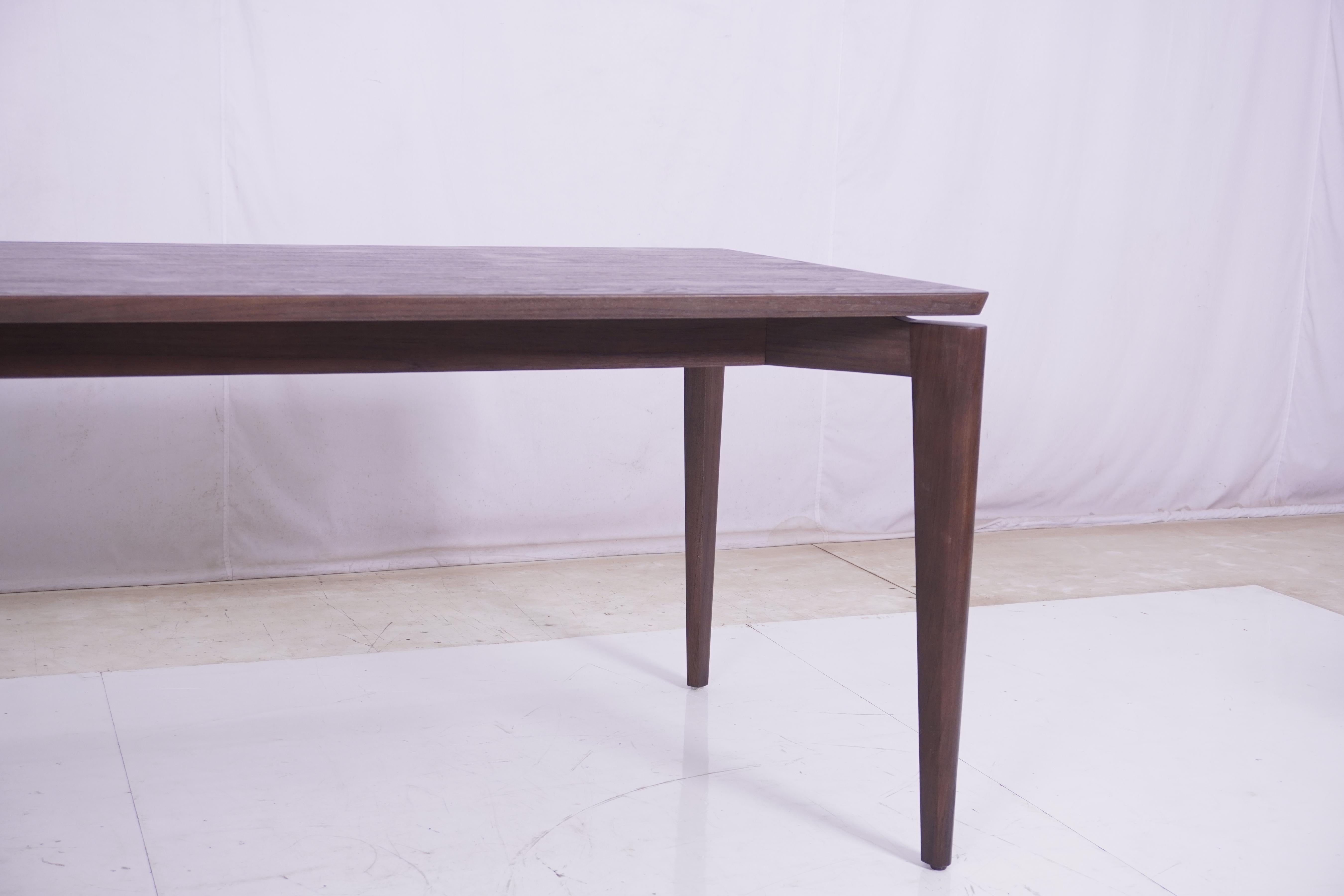 Chef's Table Teak Dining Table in a Walnut Finish For Sale 7