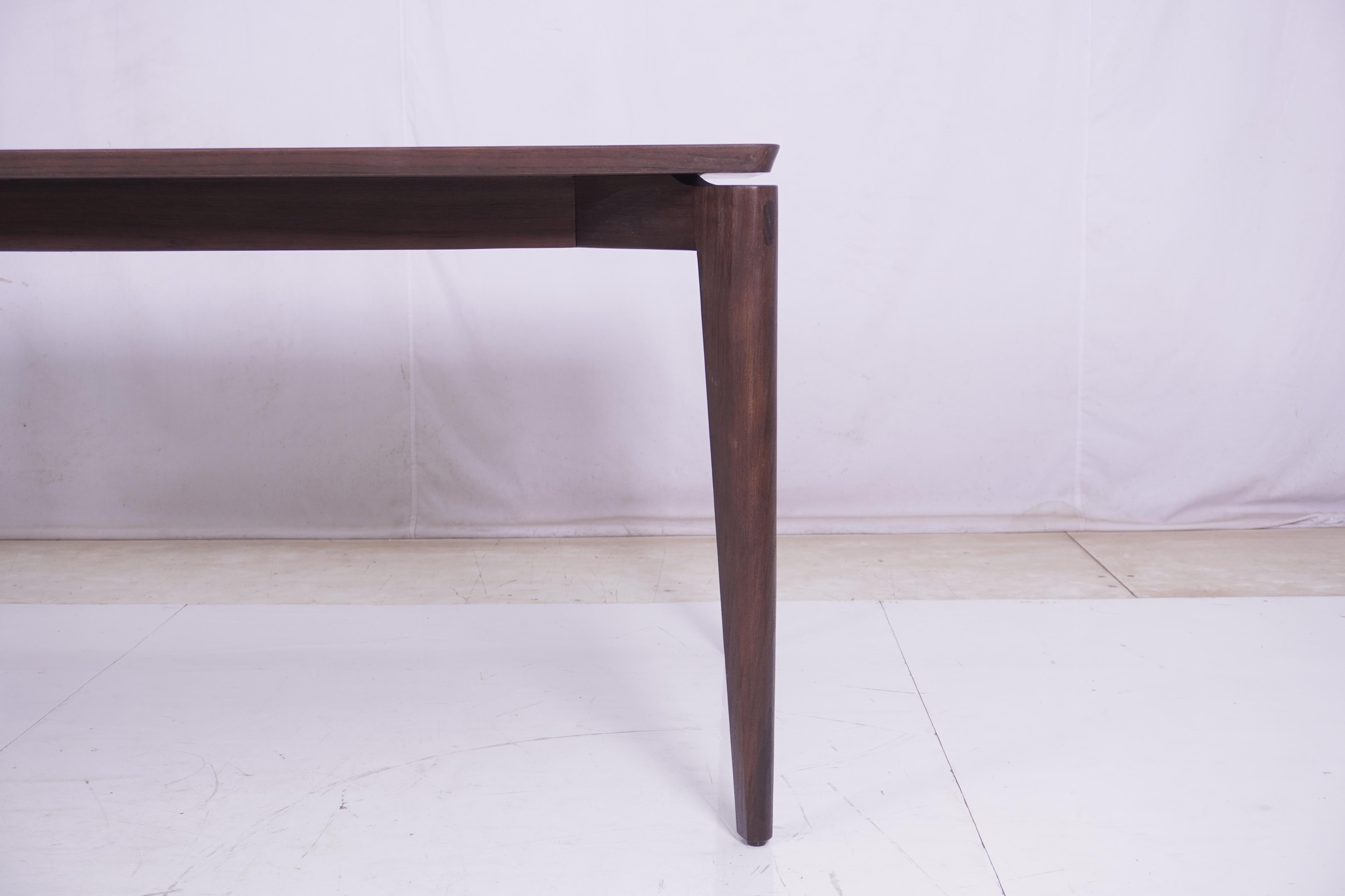 Chef's Table Teak Dining Table in a Walnut Finish For Sale 8
