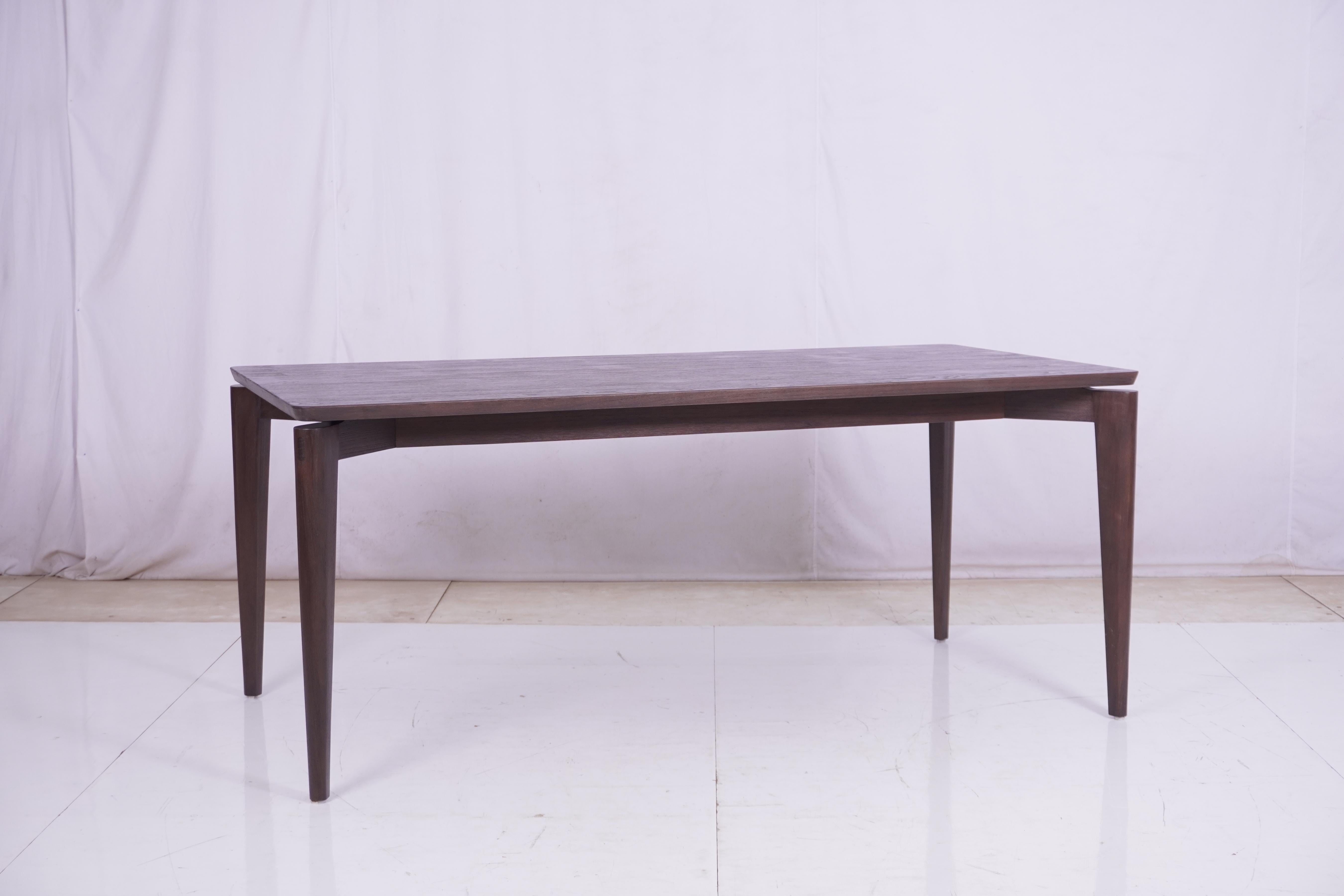 Chef's Table Teak Dining Table in a Walnut Finish For Sale 1