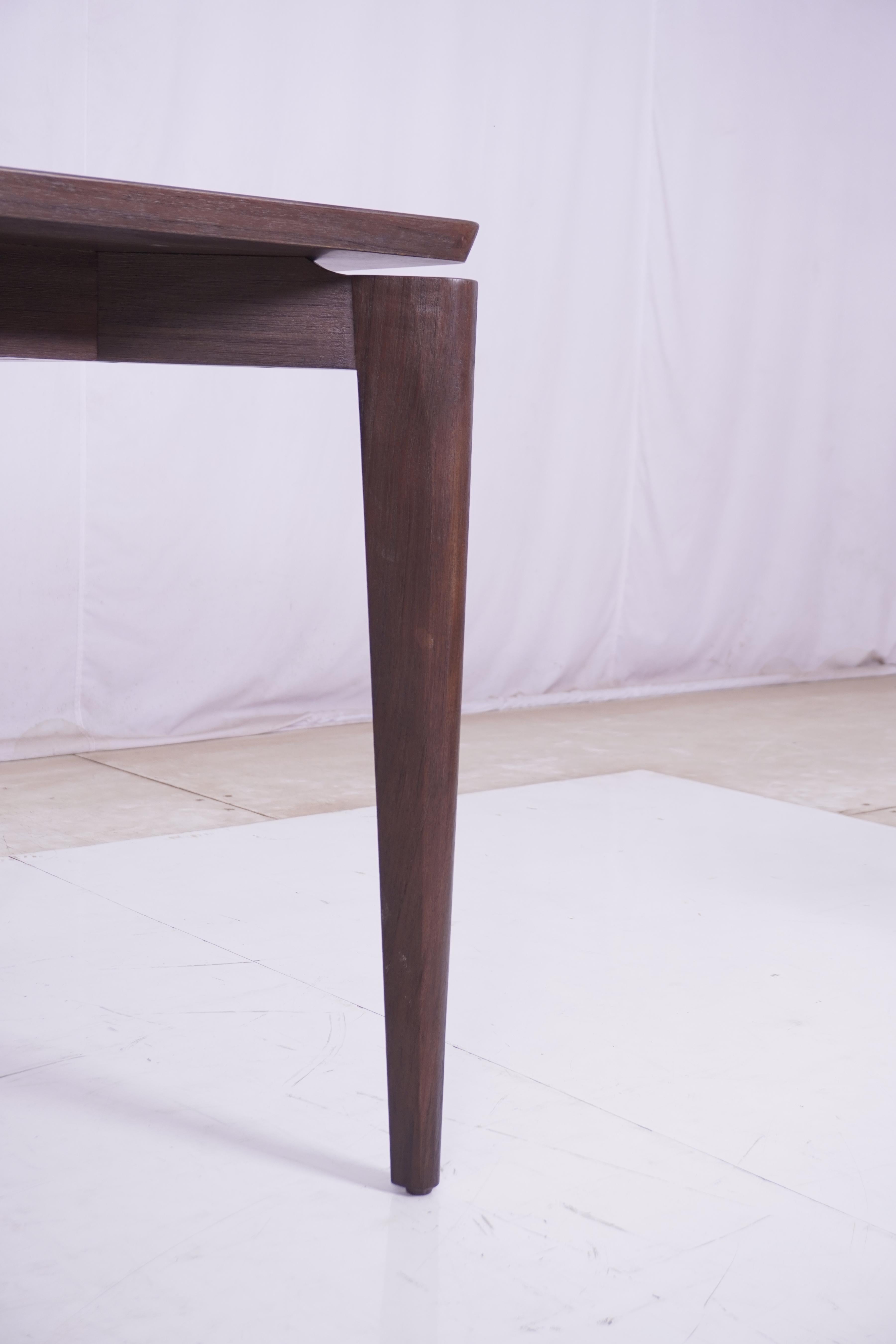 Chef's Table Teak Dining Table in a Walnut Finish For Sale 2