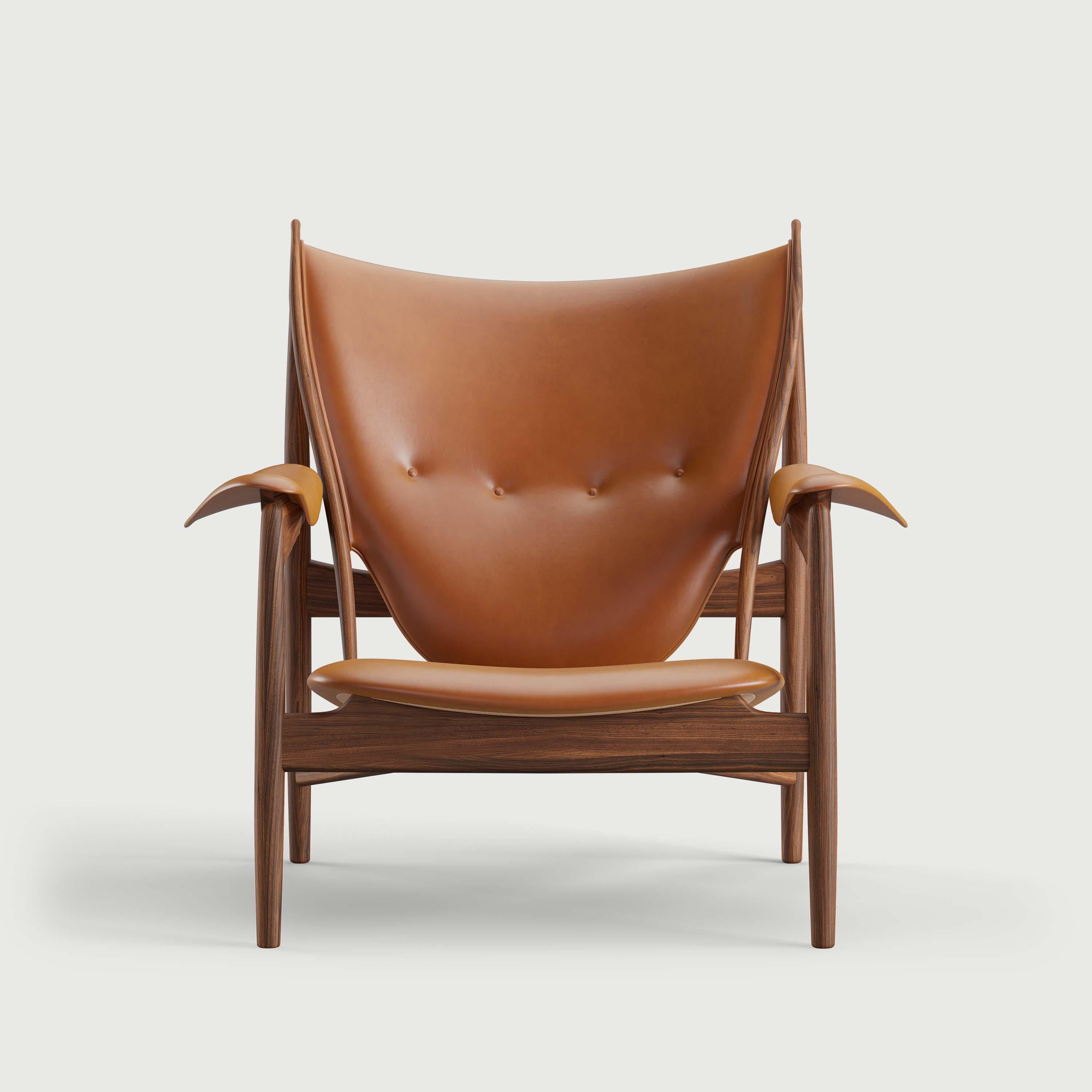 Chair designed by Finn Juhl in 1949, relaunched in 2002.
Manufactured by House of Finn Juhl in Denmark.

The iconic Chieftain chair is one of Finn Juhl’s absolute masterpieces, representing the peak of his career as a furniture designer. At its