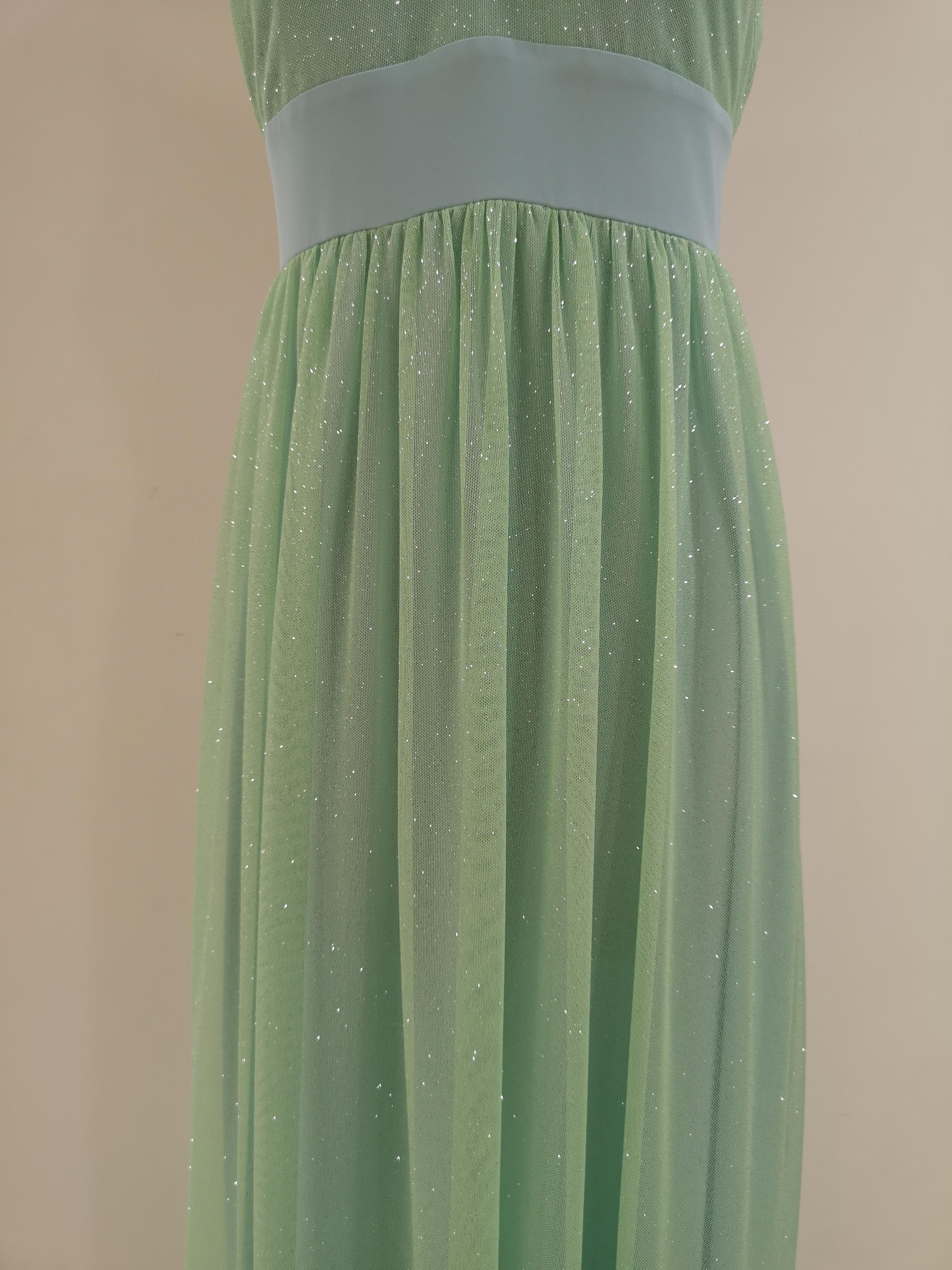 Women's Chelidonia green glitter long dress