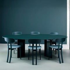 Chelini C One Oval Glossy Green Dining Table