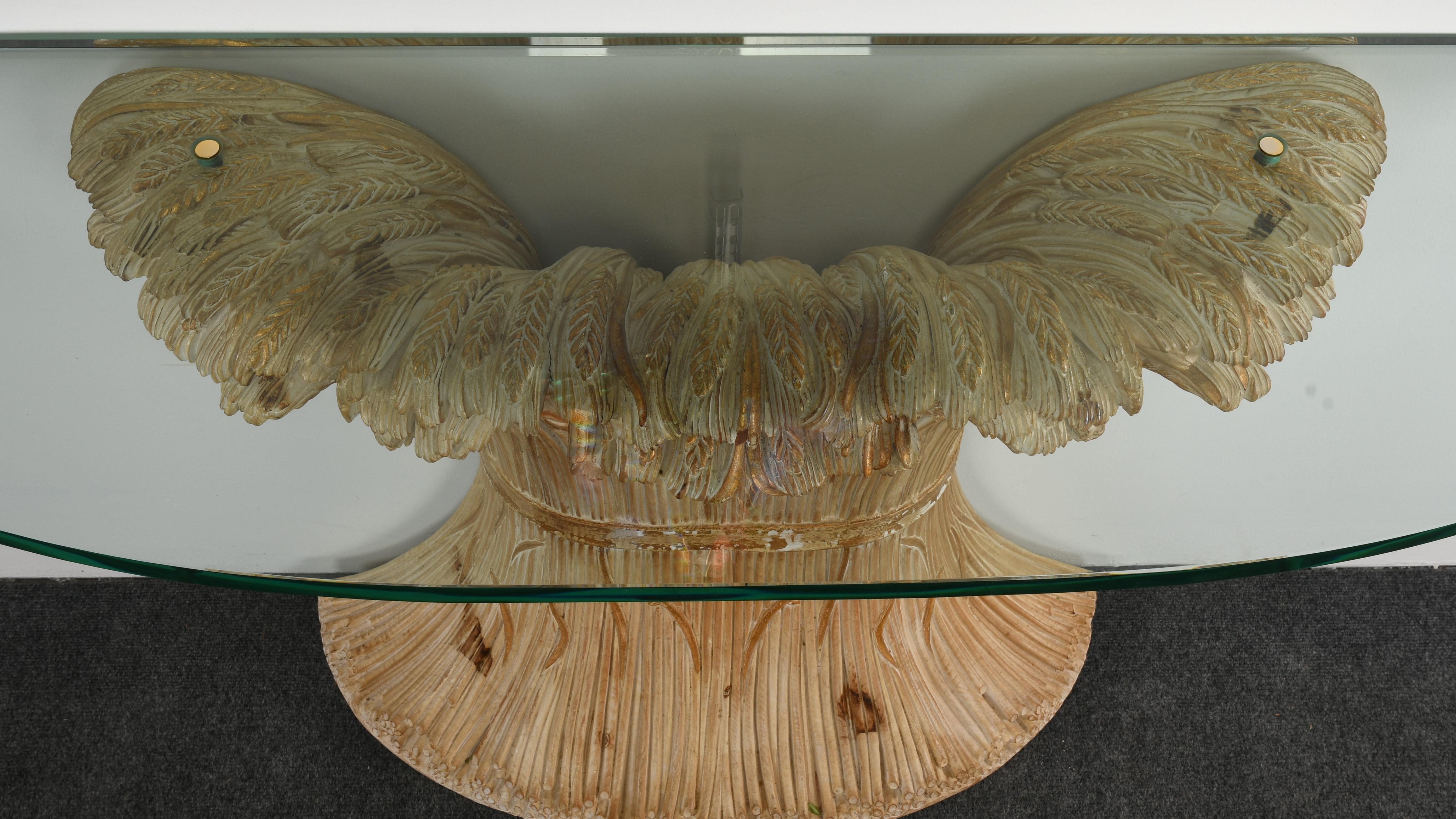 Chelini Hand Carved Wheat Sheaf Console, 20th Century 2