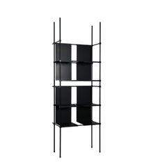 Chelini Ludo Modular Black Bookcase by Filippo Montaina