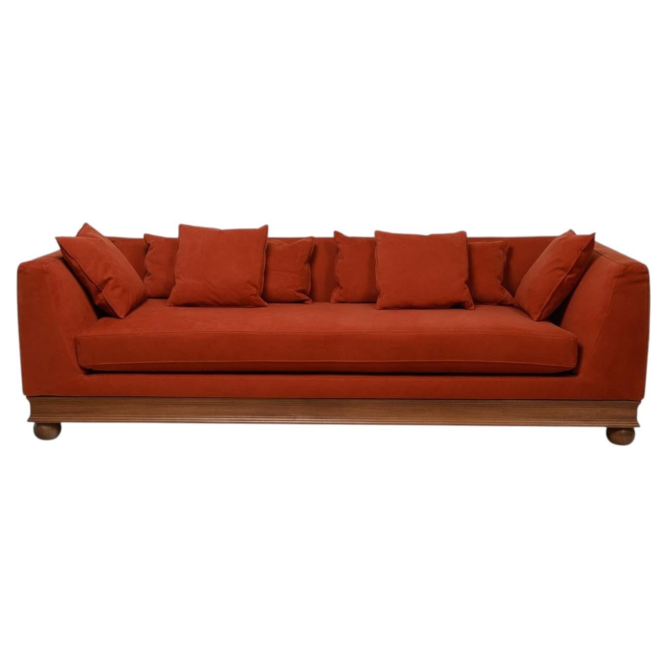Chelini Paris 3-Seater Red Sofa