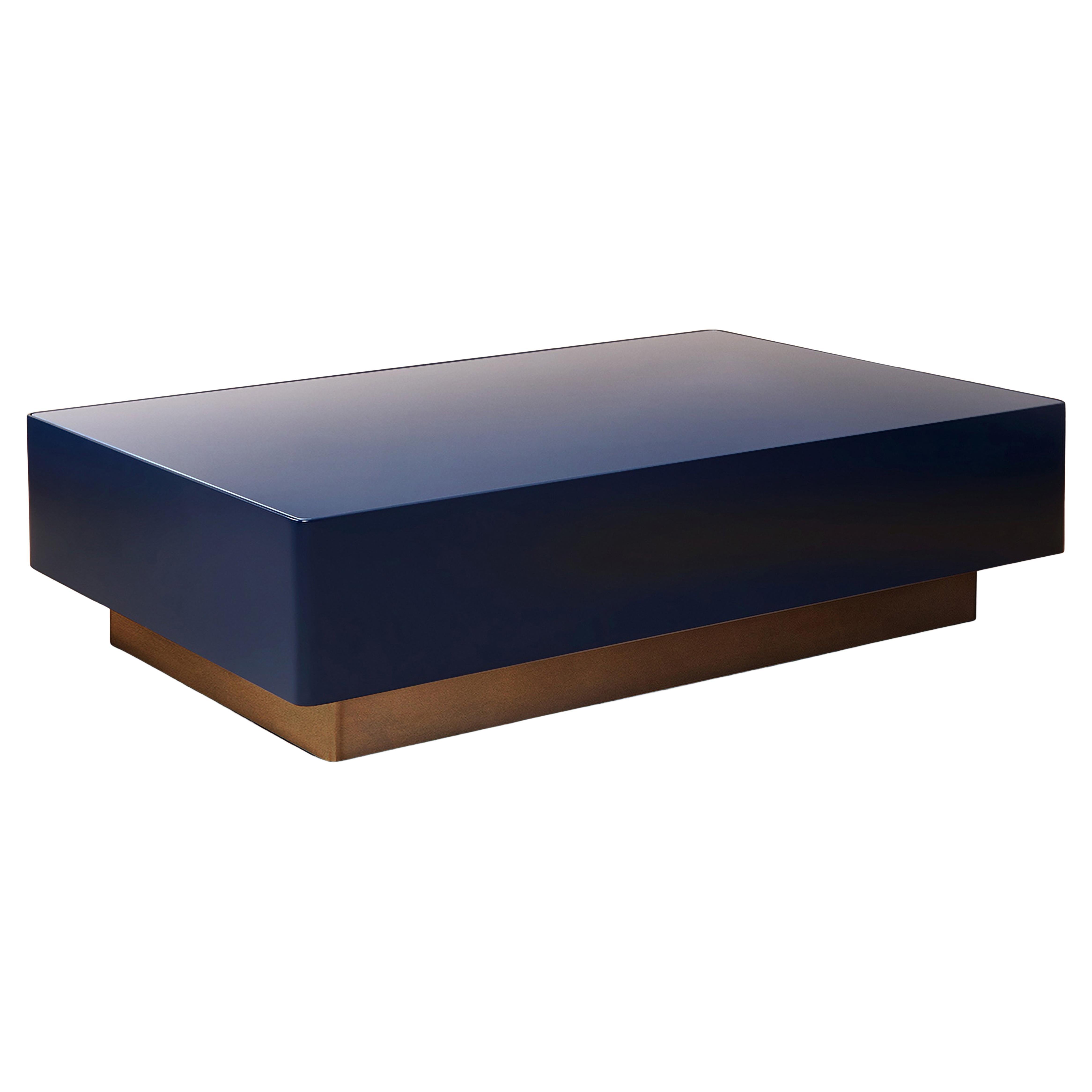 Mesa baja de acero lacado y cristal Chelmsford de Kevin Frankental para Lemon