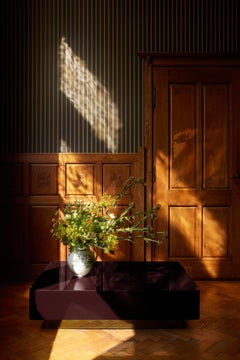 Chelmsford Coffee Table in Oxblood High Gloss Lacquer and Oxidised Brass