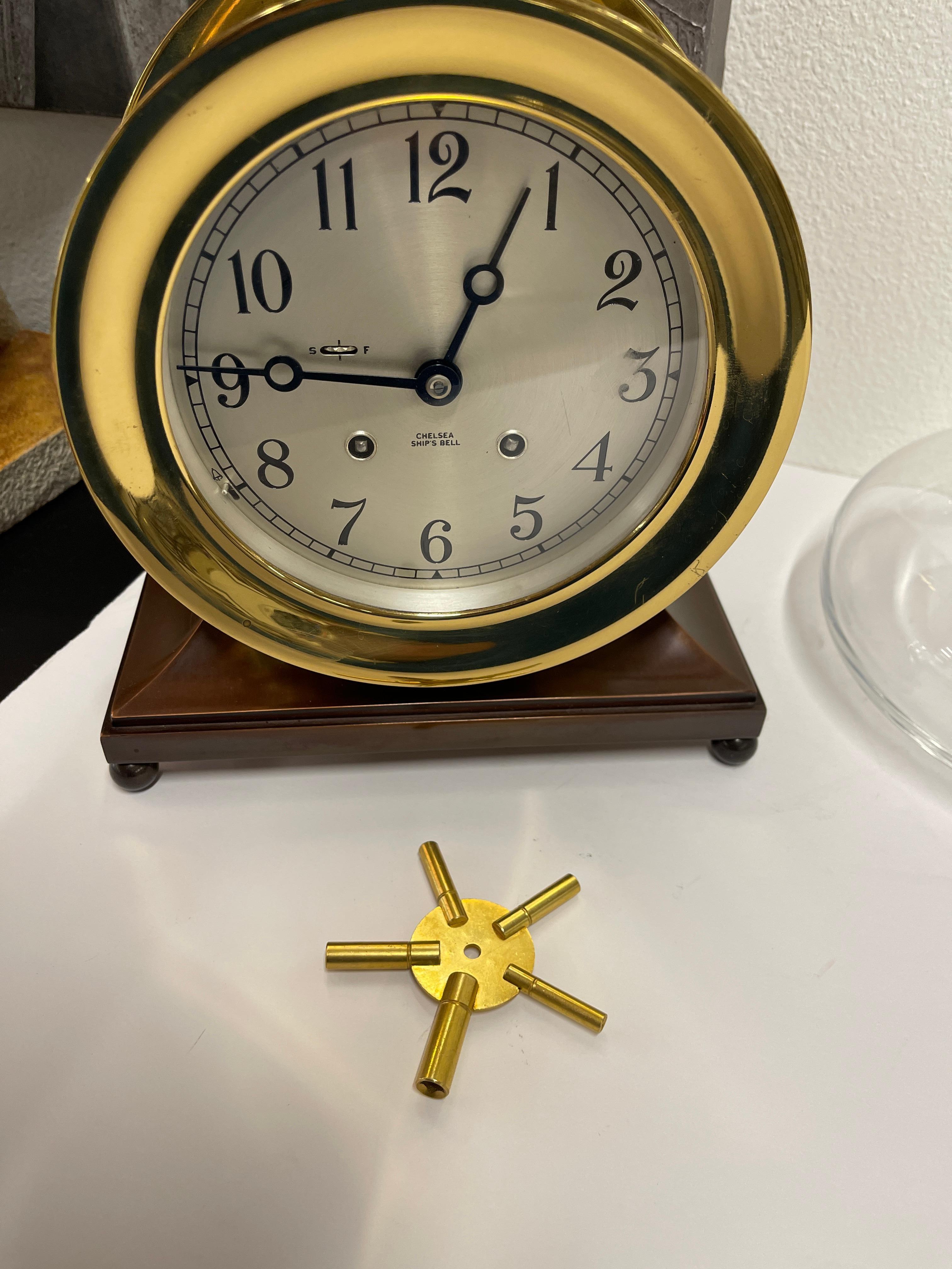 Chelsea Bronze Ships's Bell Clock 2