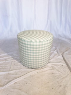 Chelsea Checkerboard Round Ottoman