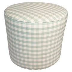 Chelsea Checkerboard Round Ottoman