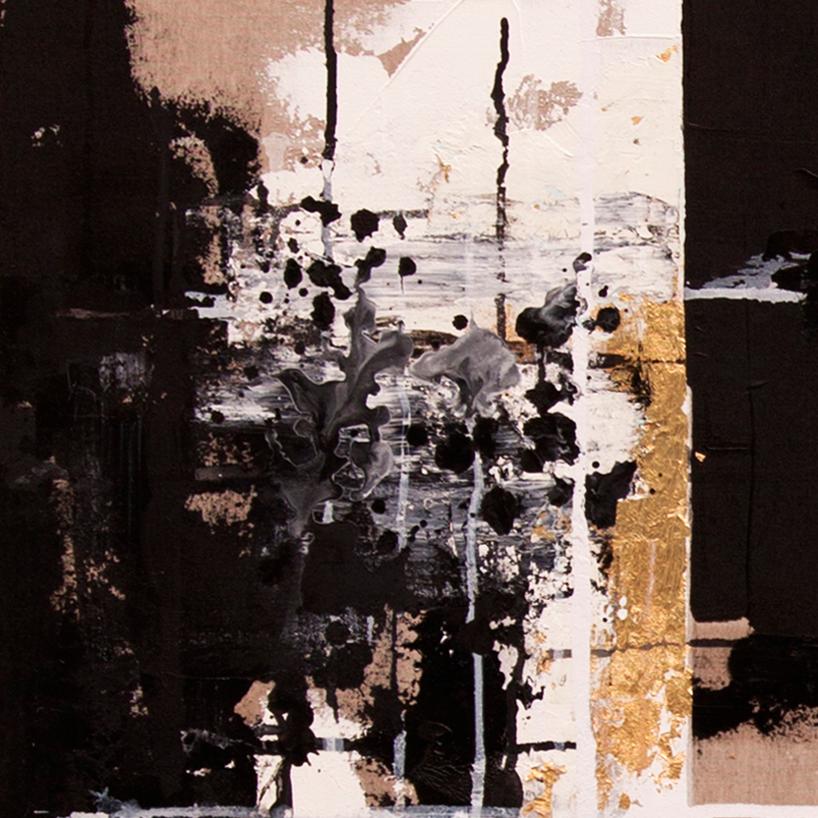 Absence II - 21st Cent, Contemporary, Abstract Painting, Oil and Gold Leaf 2