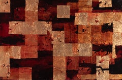 Chiaroscuro - XXI secolo, Olio, astratto, notte, foglia d'oro