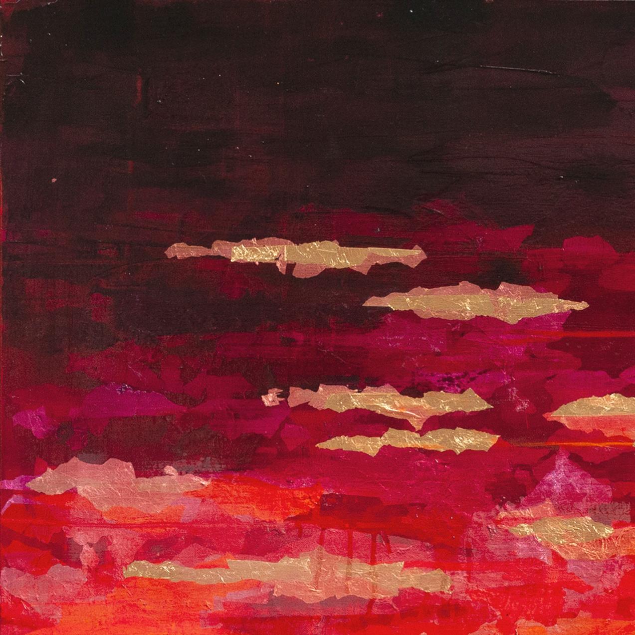 Oil and gold leaf on canvas

For centuries, artisans and artists have turned to gold leaf as a way to make their creations shimmer and shine. Also many contemporary artists continue to use gold leaf in their work, and so does Chelsea Davine, as you