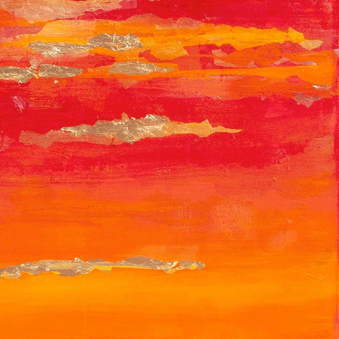 Dusk At Sea - 21st Century, Contemporary, Abstract Painting, Gold Leaf 2