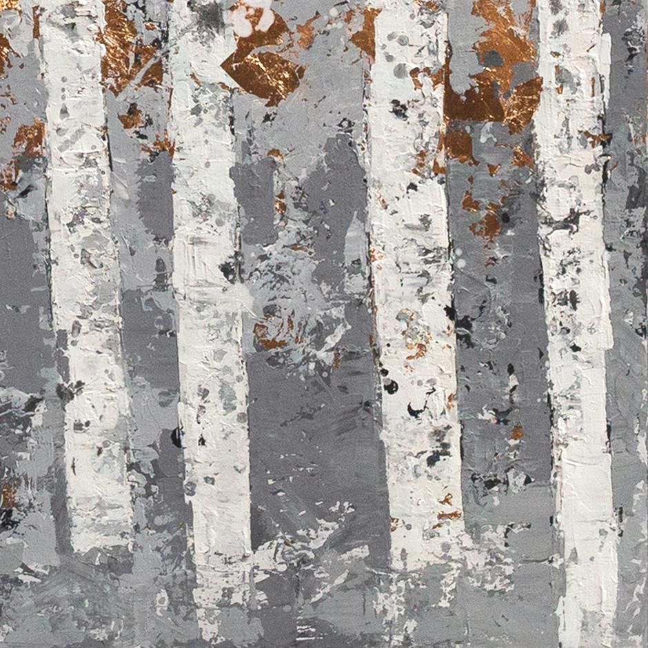 El Bosque Nevado - 21st Century, Contemporary, Abstract Painting, Gold, Forest 1