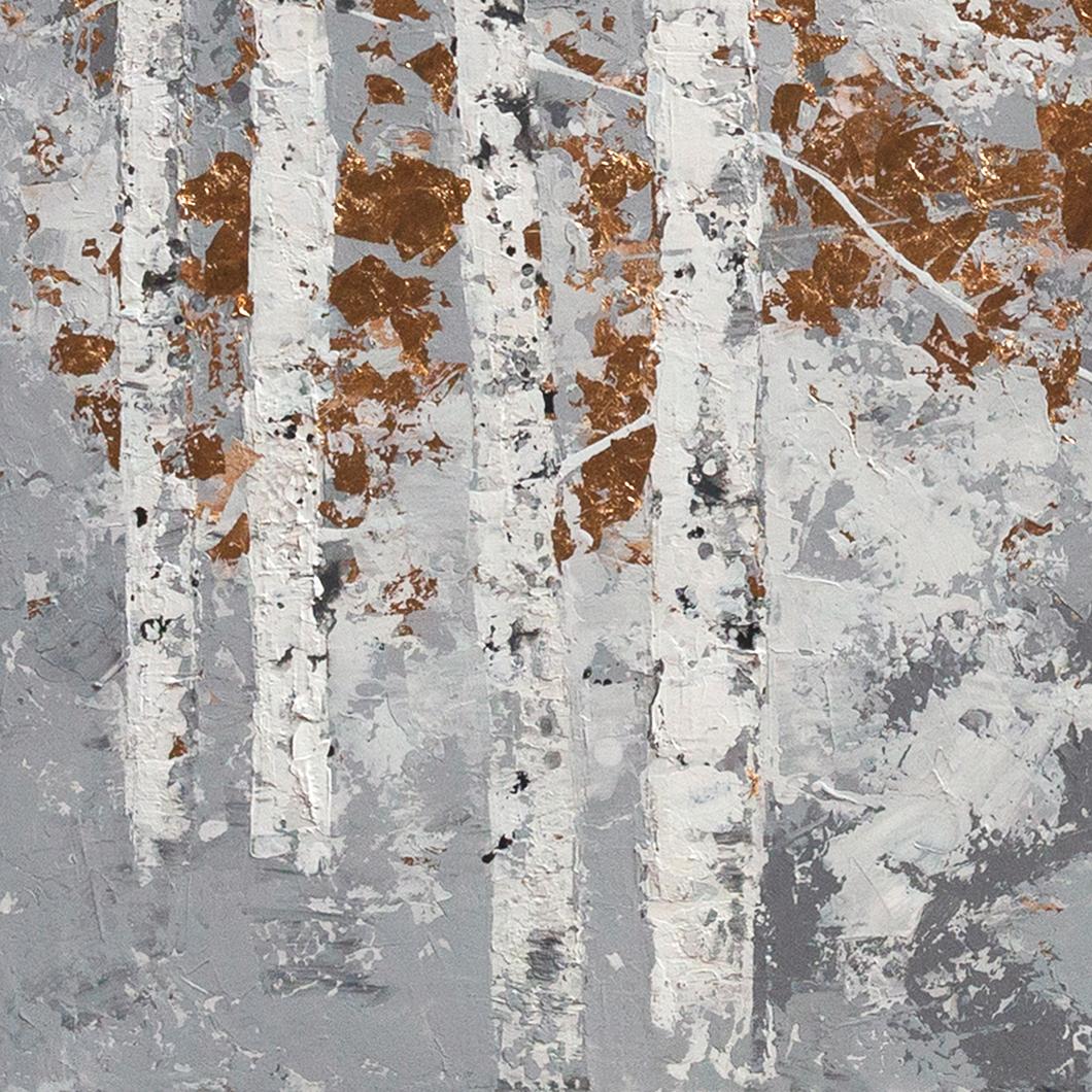 El Bosque Nevado - 21st Century, Contemporary, Abstract Painting, Gold, Forest 3