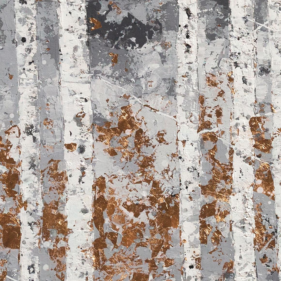 El Bosque Nevado - 21st Century, Contemporary, Abstract Painting, Gold, Forest 4