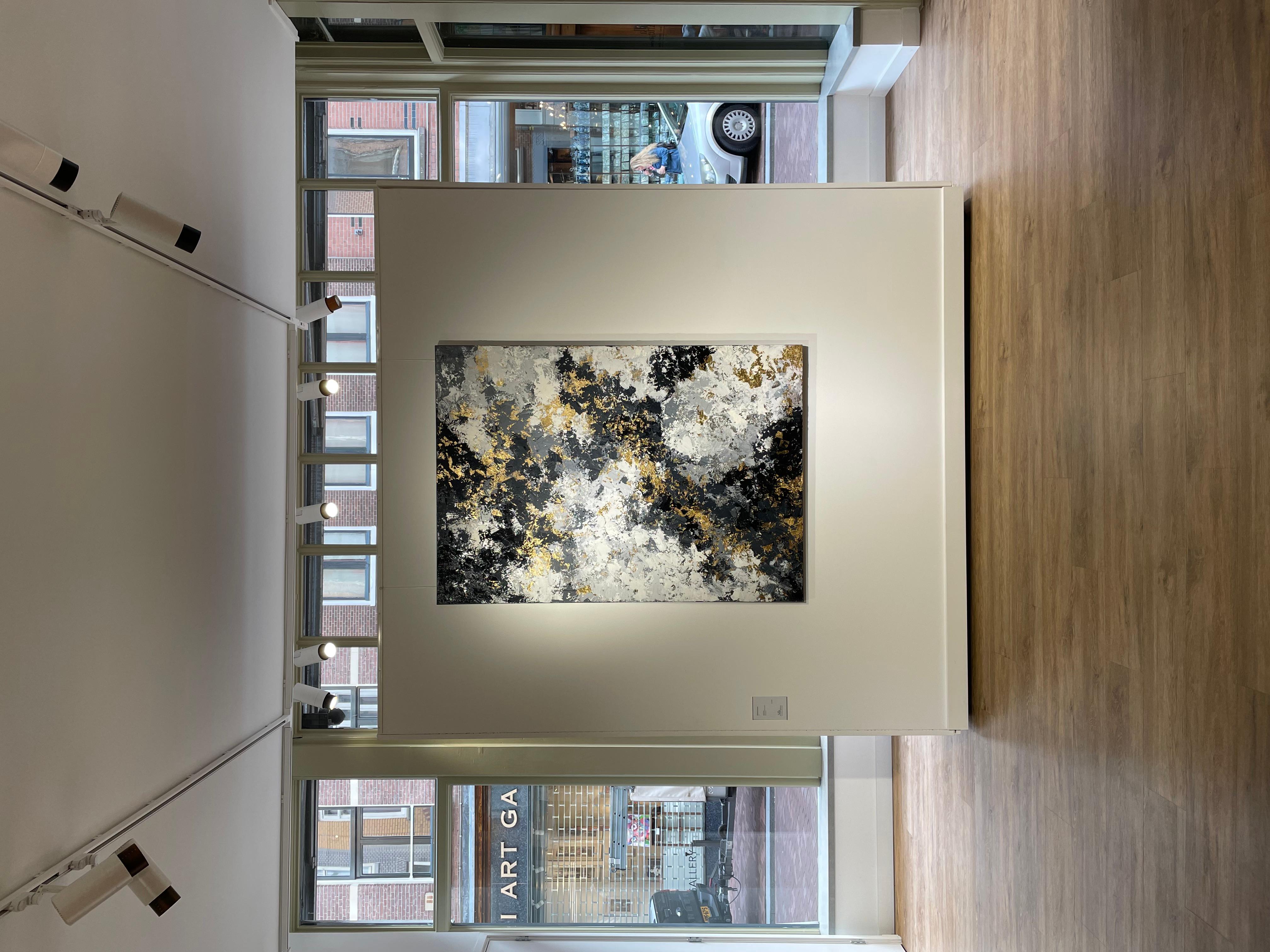 Evanescence- 21. Jahrhundert, Zeitgenössisch, Abstrakt, Ölgemälde, Blattgold – Painting von Chelsea Davine
