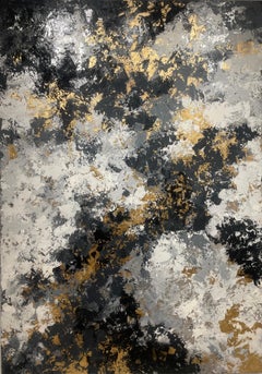Evanescence- Siglo XXI, Contemporáneo, Abstracto, Pintura al Óleo, Pan de Oro