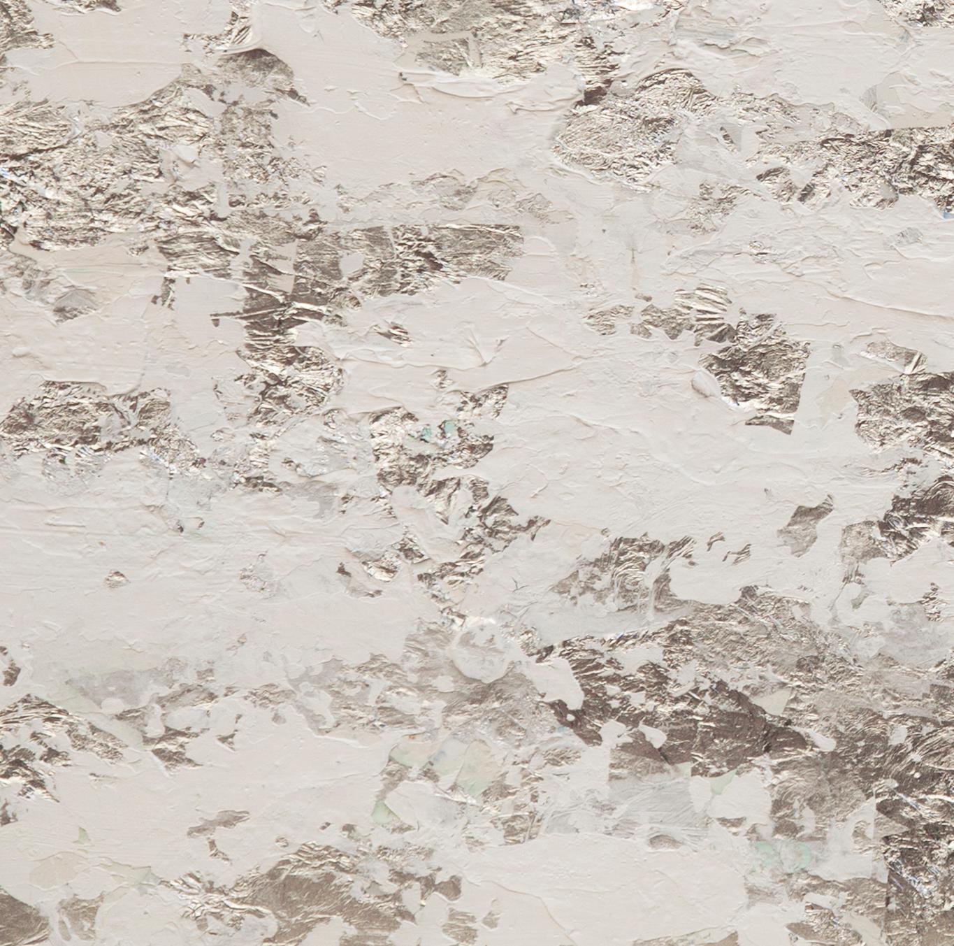 Orizzonte in acciaio argentato - 21° secolo, Contemporaneo, Pittura astratta, Argento in vendita 3