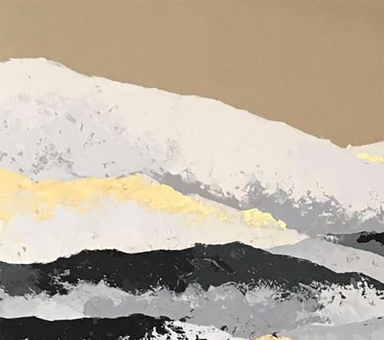 Guardare a ovest con l'oro - 21° secolo, Contemporaneo, Pittura, Foglia d'oro - Figurative Painting Oro di Chelsea Davine