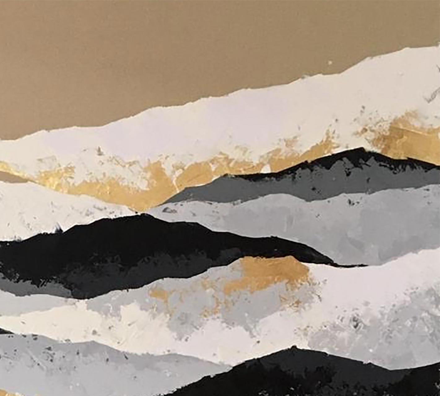 Looking West With Gold - 21st Century, Contemporary, Painting, Gold Leaf For Sale 1