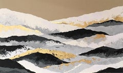 Guardare a ovest con l'oro - 21° secolo, Contemporaneo, Pittura, Foglia d'oro