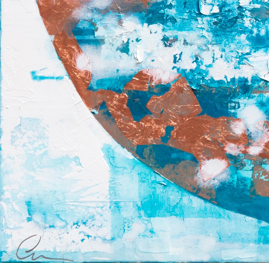 Mediterranean Moon - 21st Century, Contemporary, Abstract Painting, Gold Leaf 2