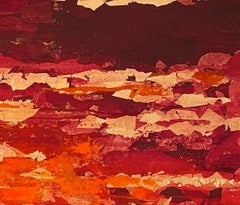 Nightfall - 21st Cent., Contemporary, Abstract, Oil Painting, Gold Leaf