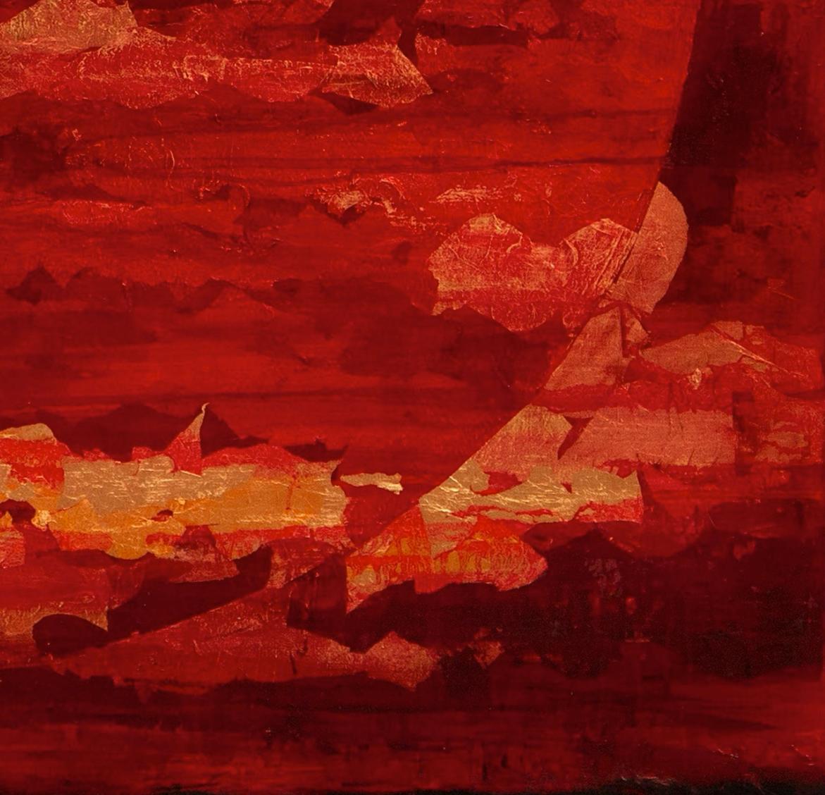 abstract red goldleaf